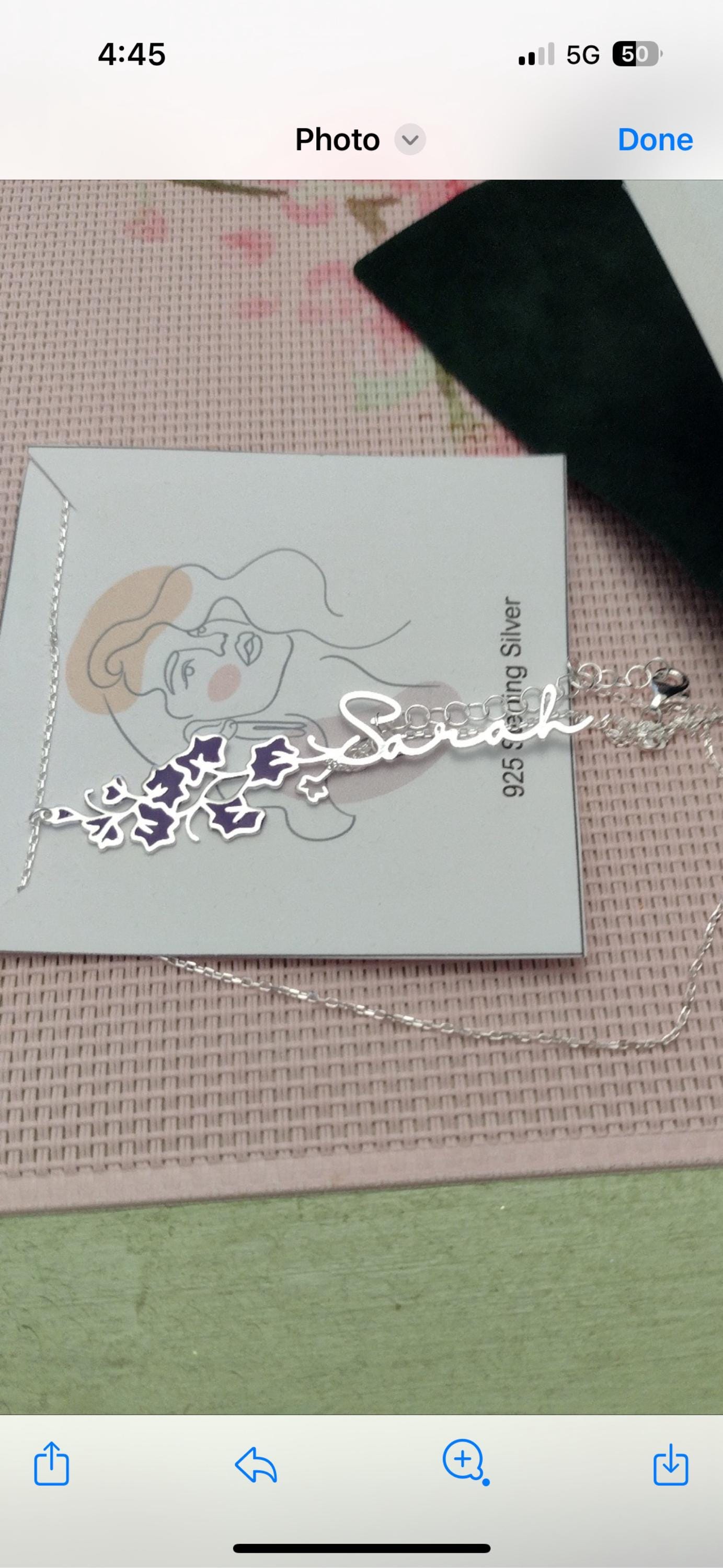 Personalisierte Geburtsblumenkette, personalisierte Namenskette, florale Namenskette, personalisierter Namensschmuck, personalisierte Geschenke für sie, Geburtstagsgeschenke