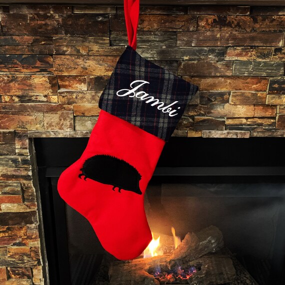 Customer photo of a pet with the Hedgehog Christmas Stocking 8.5" x 20'' x 12"