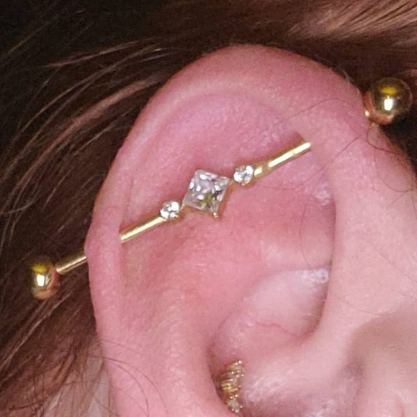Industrial Bar Industrial Piercing Jewelry 14G Industrial Barbell — free download