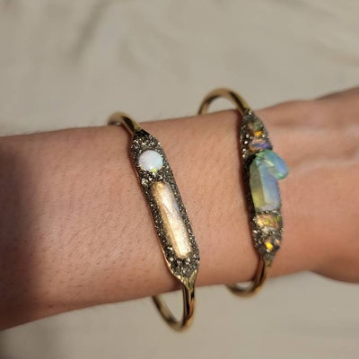 Aqua Resin with Moonstone Bracelet main image 0