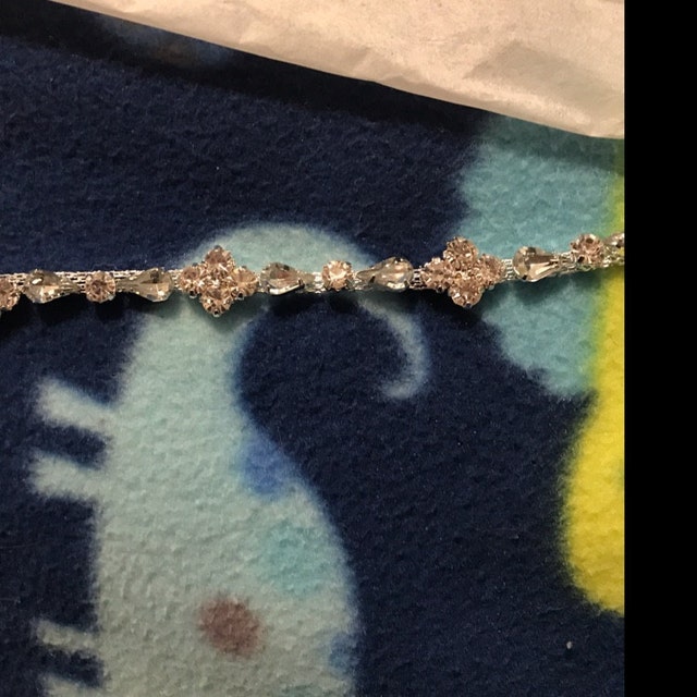 Custom Thin Rhinestone Belt With Clasp - Bridal Belt With No  display picture 3
