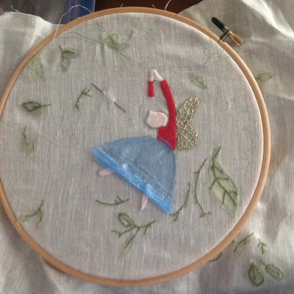 Flying Fairy - Embroidery Kit, Hand Embroidery, Fairy Nursery ...