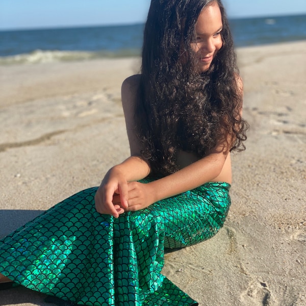 16 Colors! Childs Mermaid Skirt Fish Tail, Stretch Costume Party ...