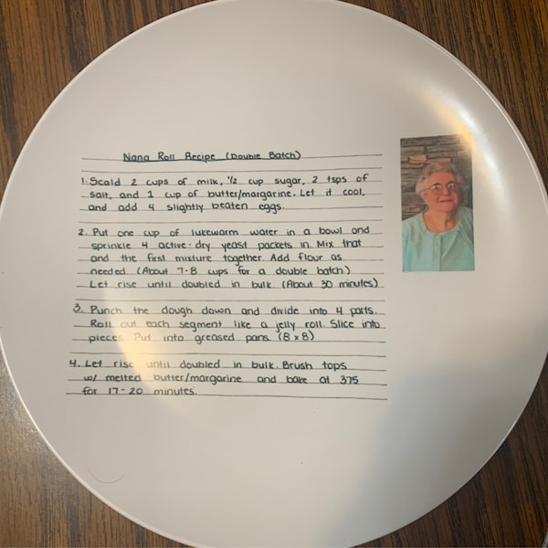 Family Recipe Plate