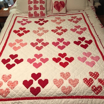 PDF Heart Quilt Pattern Tiny Hearts Quilt - Etsy