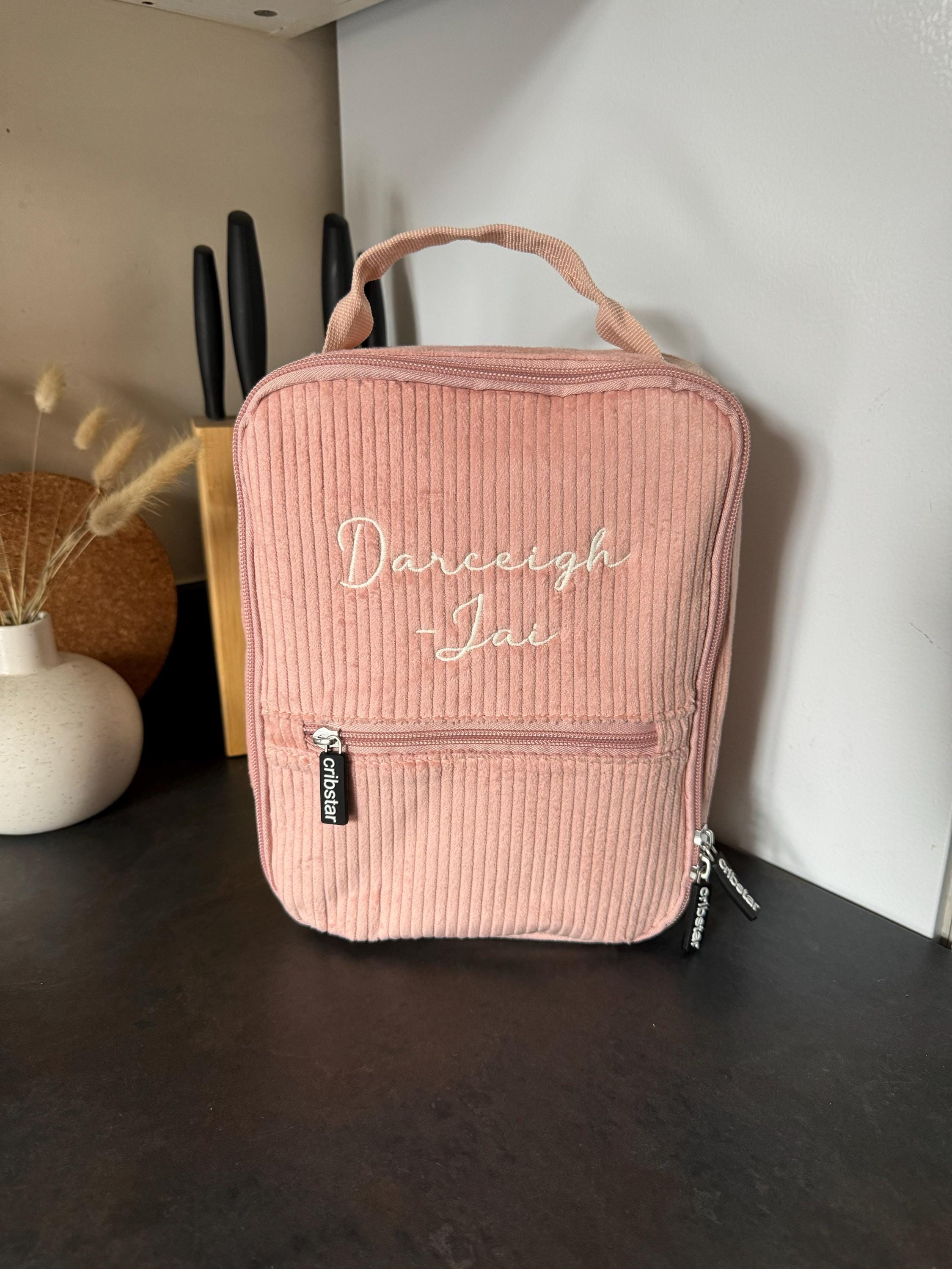 Personalised Retro Corduroy Lunch Bag