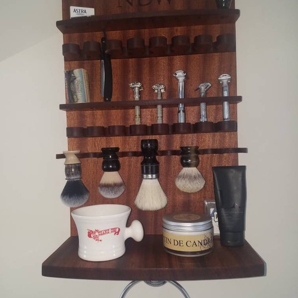 Seven Day Straight Razor Display Stand Engraved Your Choice of Language ...