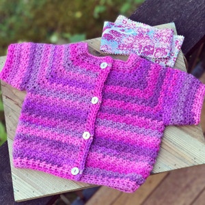 Milan Baby Cardigan Crochet Pattern in Sizes Newborn to 2 - Etsy