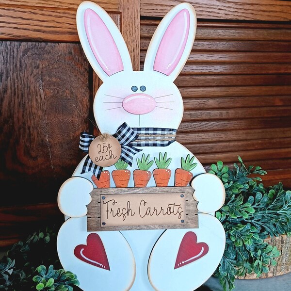 Carrot Patch Bunny Shelf Sitter SVG | Laser Cut File | Glowforge ...