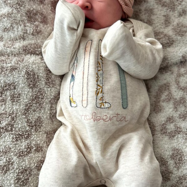 BABIES GATHERED NECK ROMPER WITH BOW STRAPS MINIATURE MOMENTS main image 1