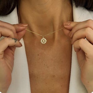 Diamond Compass Necklace, Travel Jewelry, Dainty Compass Necklace ...