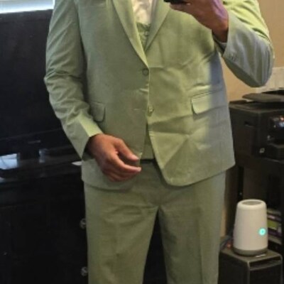 Mens Gold Double Breasted Suit - 1920s Style Camel Color Suit