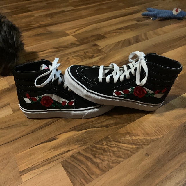 High top vans with cheap roses
