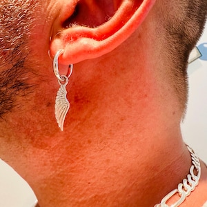 81stgeneration Argento Sterling .925 Orecchini Madreperla Ali di Angelo