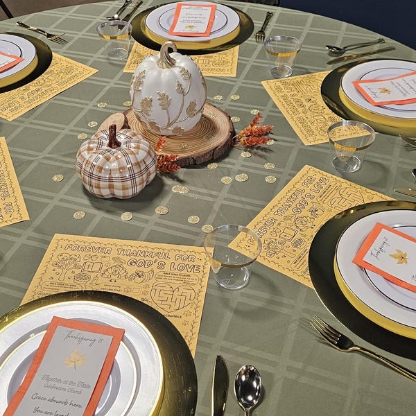 Thanksgiving Bible Activity Placemat, Sunday School Coloring Printable ...