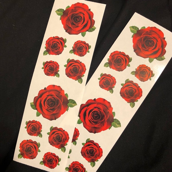 Pretty Lot of Rose Roses Stickers - 2 Full Strips by Mrs. Grossman's ...
