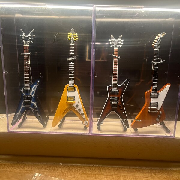 Set of 3 Handcrafted Dean Dimebag Signature Pantera ML Mini Guitar Models