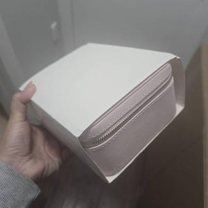 Portagioie piccolo da viaggio per donne e ragazze, gioiello organizer, scatola per gioielli, colore: rosa