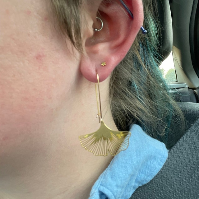 Ginkgo Biloba Leaf Lightweight Earrings - Etsy Ginkgo Biloba Leaf Lightweight Earrings - Etsy