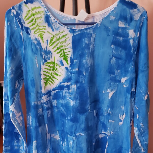 Hand Painted Kimono Asymmetric Kimono Jacket Rayon Ruana Hawaii Kauai ...