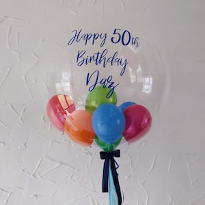 Birthday Balloon in a Box.Happy Birthday Spider Web Custom Name Bubble Balloon Personalised Text Create Own Text.Spider Man. Custom Birthday Gift Helium Inflated 24 inch Surprise 