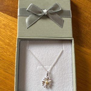 Daisy Necklace, Sterling Silver Necklace, Flower Necklace