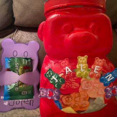 Gummy Bear Valentines, Printable File Cards, Beary Glad We're Friends ...