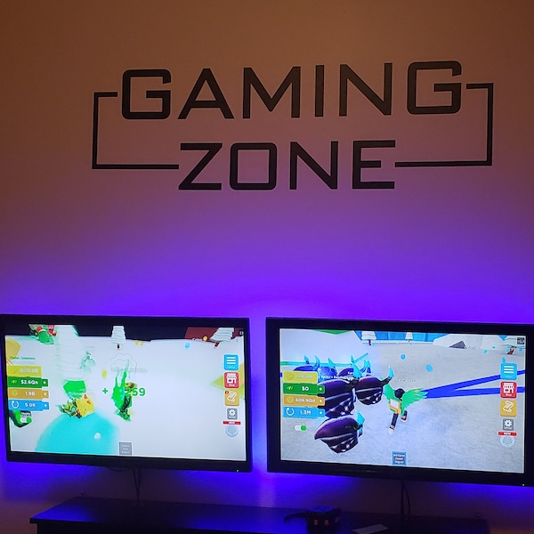Gaming Zone, Gaming Decals, Gamer Wall Sticker, Gamer Wall Decal, Gamer
