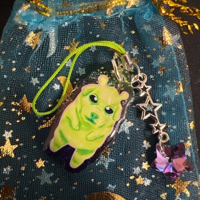 Geeble Jotchua Alienposting Glitter Acrylic Phone Charm - Etsy