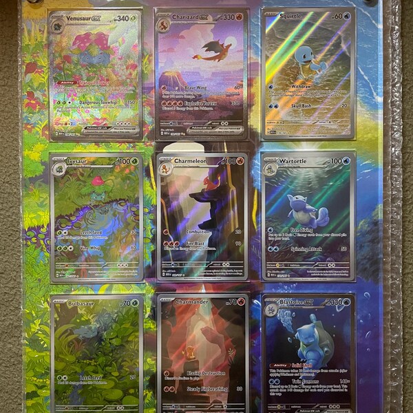 Pokémon 151 Starter Evolution Set Pokémon Card Display Frame Case ...