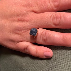 Customer photo from Keith, Raw Sapphire Ring in Yellow Gold