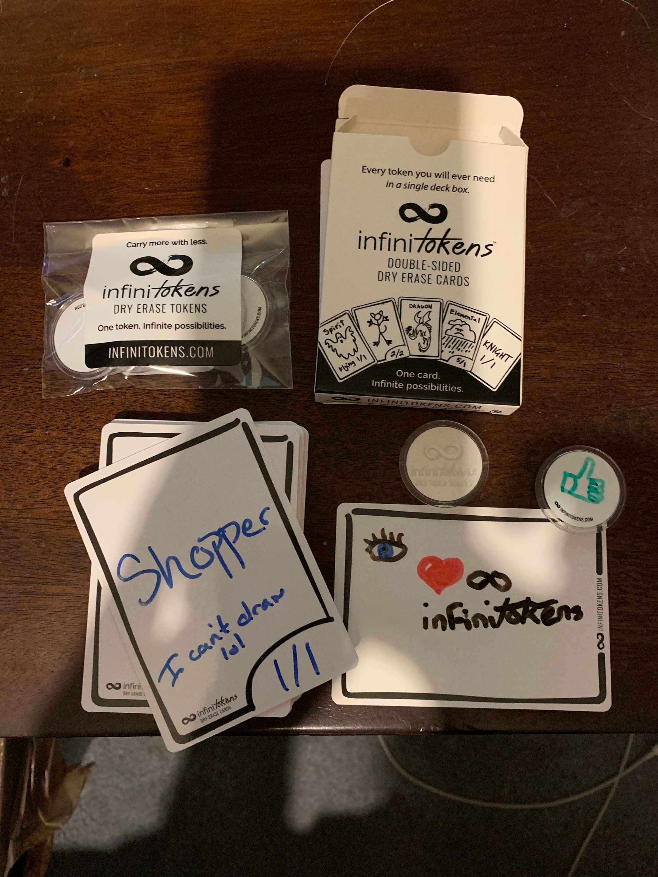 Dry Erase Counters/Tokens/Ability counters - Erasable, Reusable discs for games like Magic the Gathering and RPGs.