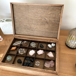Rock Collection Box Coin Collection Sea Shell Storage Dice Collection  Collection Display Box Gifts Multiple Compartment Box -  Sweden