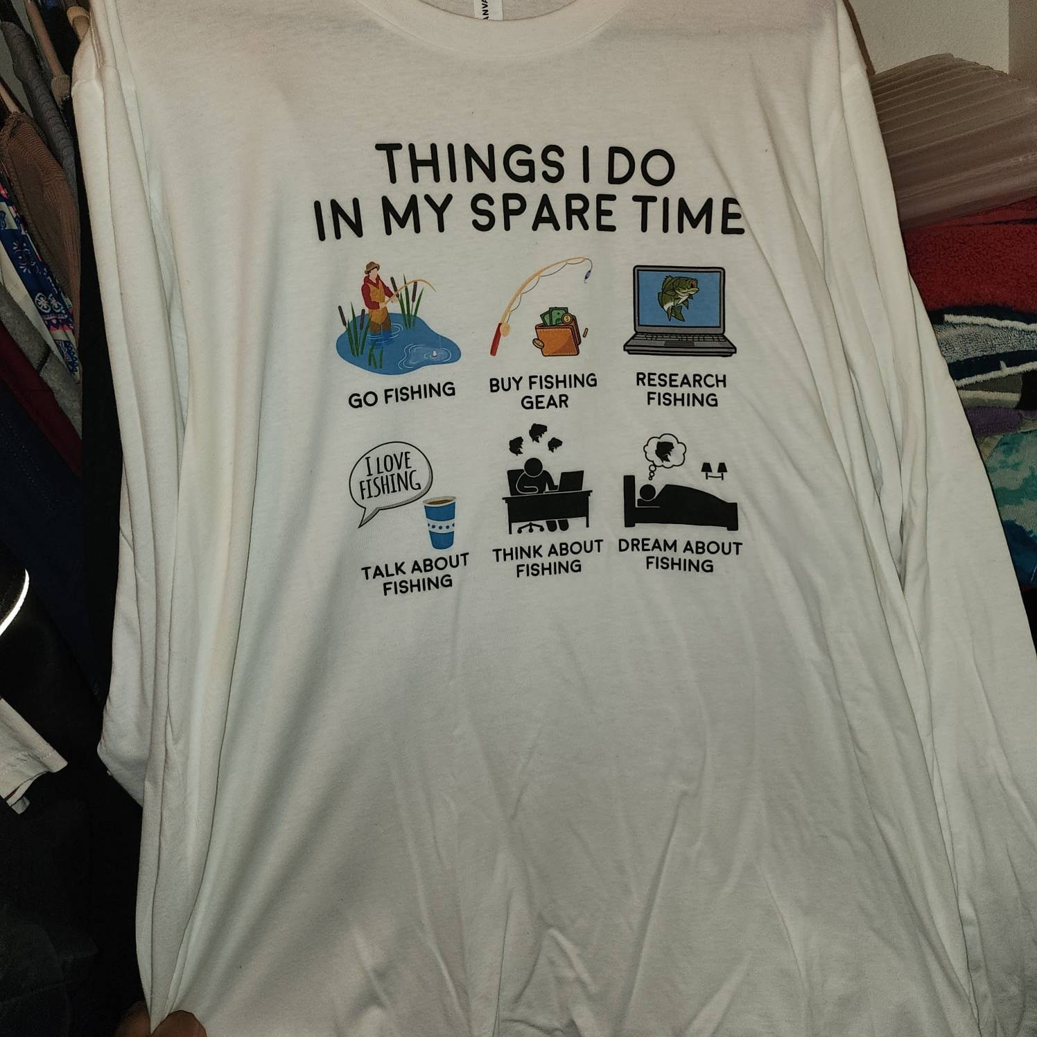Fishing Things I Do In My Spare Time Shirt, Fishing Shirts, Fishing Gifts, Fish and Fisherman Dad or Father's Day Gift TShirt