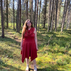 Sleeveless Wonderland Pixie Dress ~ Cowl Hood version ~ Elven Forest ~ Festival Dress