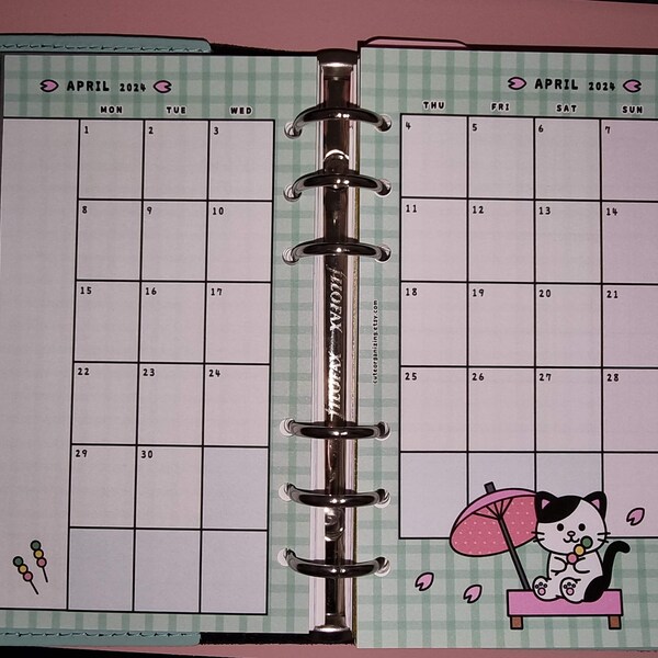 PRINTABLE Personal Size Cute Kawaii London Planner Dividers Filofax ...