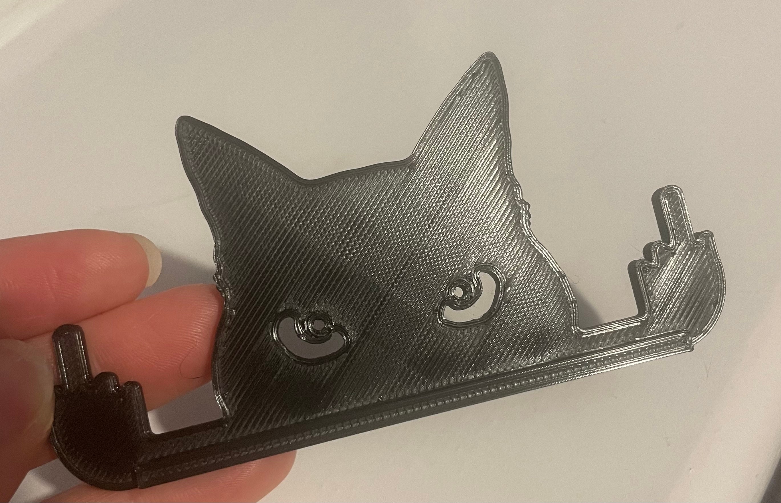 Novelty Cat Ornament Or Display On Door Or Wall