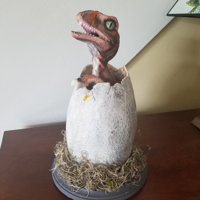 Egg hatching life size Velociraptor Version 2 | Etsy