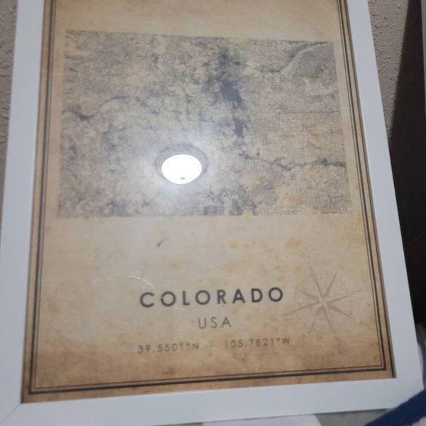 Colorado Map Print | Colorado Map | USA Map Art | Colorado City Road ...