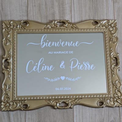 Autocollants Personnalisés "Bienvenue" Pour Mariage - Déco Rustique à Coller Sur Une Palette En Bois