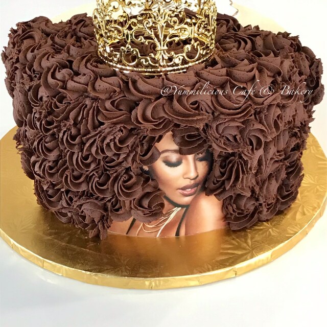 Black girl afro cake