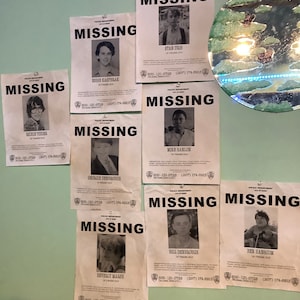 Horror Memorabilia IT Missing Posters Individual or Set of 8 Richie Tozier, Beverly Marsh, Ben ...