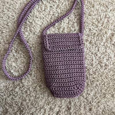 Crochet Crossbody Bag Pattern, Cell Phone Pouch, Crochet Mini Purse ...