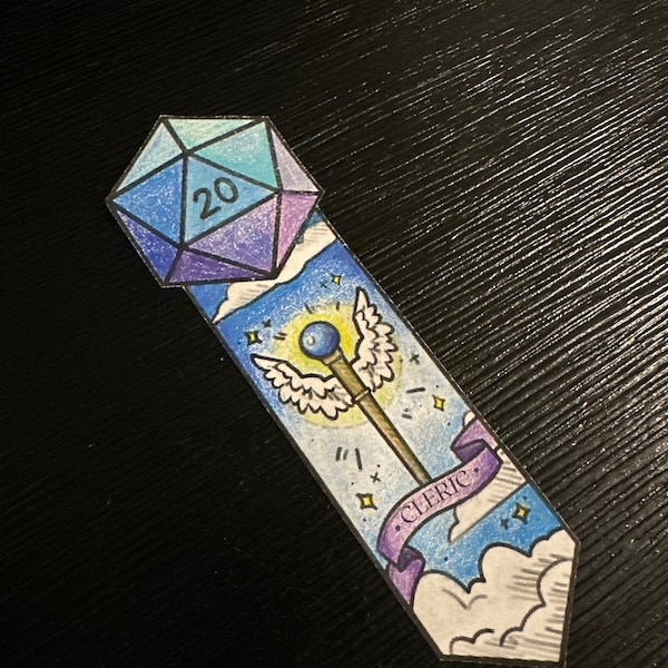 Printable Dungeons and Dragons D20 Class Bookmarks | Coloured and Non ...
