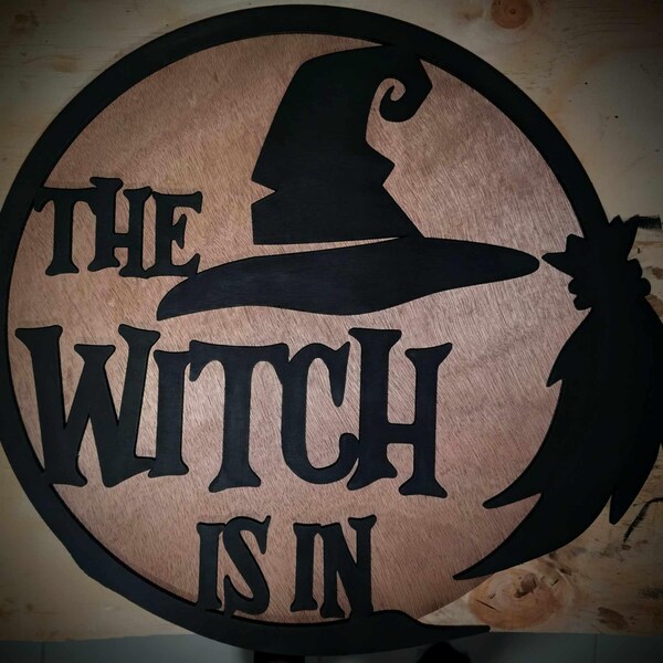 The Witch is in Svg, Halloween Door Hanger Svg, Halloween Door Sign Svg ...
