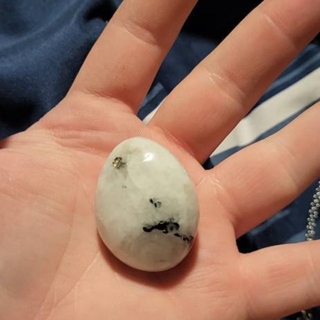 Palm Stone In Cristallo Di Moonstone Arcobaleno, Pietra Levigata AAA+