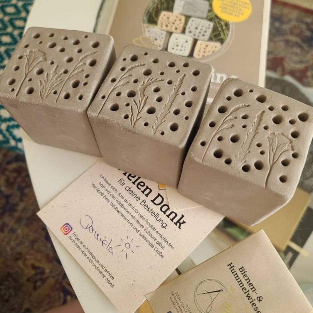 3er set Bienensteine Insektenhotel Bienenhotel