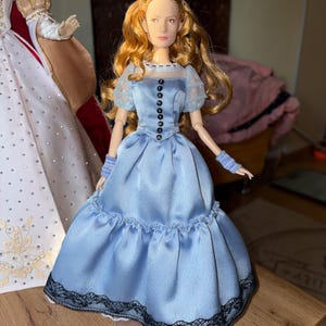 Alice in Wonderland inspired Dress for Doll - Clothes for Doll