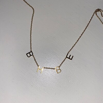 Initial necklace with 3 letters Clearance