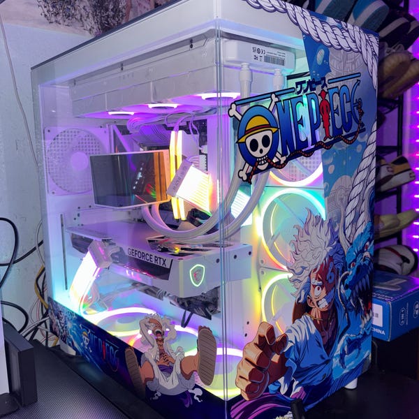 Computer Case Vinyl Custom PC Case Vinyl Wrap, Anime Graphic Design, Glass Panel Sticker - Etsy